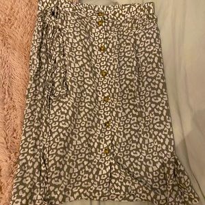 George Leopard Midi Skirt